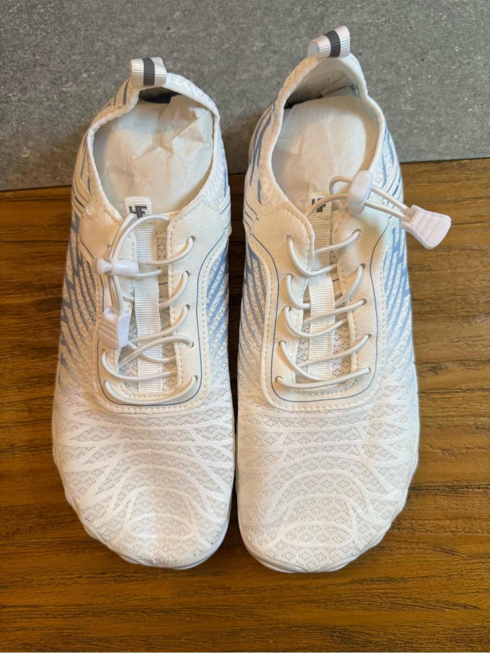 Hike Footwear HF LoraxPro Barefoot Shoes White Blue Zero Drop Wide Toe Size 10 - Picture 7 of 8